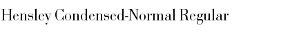 Hensley Condensed-Normal Font