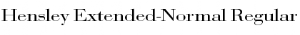 Hensley Extended-Normal Font