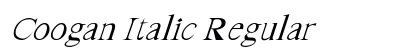Coogan Italic Regular font free download
