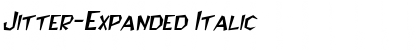 Jitter-Expanded Italic Font