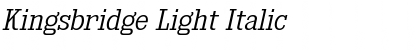 Kingsbridge Light Italic Font
