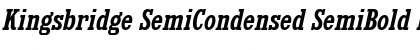 Kingsbridge SemiCondensed SemiBold Italic
