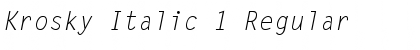 Krosky Italic 1 Regular Font