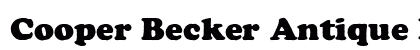 Cooper Becker Antique Regular Font Preview