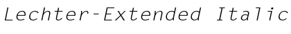 Lechter-Extended Italic Font