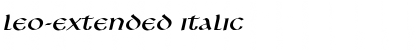 Leo-Extended Italic Font
