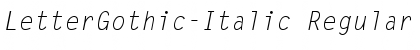 LetterGothic-Italic Font