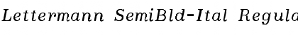 Lettermann SemiBld-Ital Regular Font