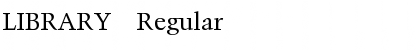 LIBRARY Font
