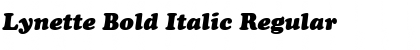 Lynette Bold Italic Font