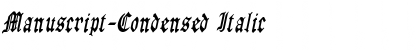 Manuscript-Condensed Italic