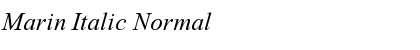 Marin Italic Normal Font