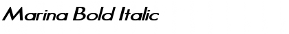 Marina Bold Italic Font