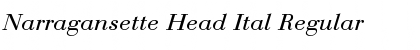 Narragansette Head Ital Regular Font