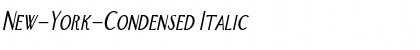 New-York-Condensed Italic Font