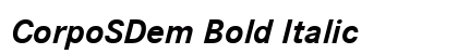 CorpoSDem Bold Italic Font Preview