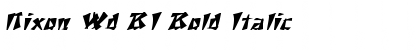 Nixon Wd BI Bold Italic Font