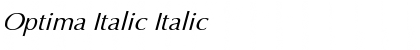 Optima Italic Font