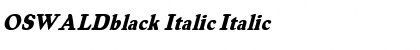 OSWALDblack Italic Font