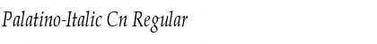 Palatino-Italic Cn Regular Font