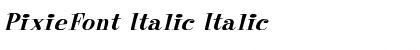 PixieFont Italic Italic Font