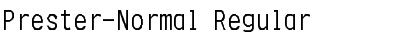 Prester-Normal Regular Font