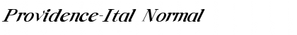Providence-Ital Normal Font