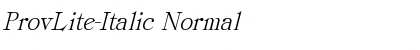 ProvLite-Italic Normal Font
