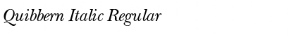 Quibbern Italic Font