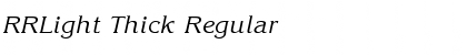 RRLight Thick Regular Font