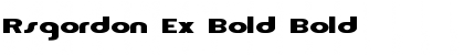 Rsgordon Ex Bold Bold Font