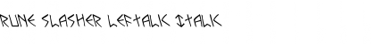 Download Rune Slasher Leftalic Font
