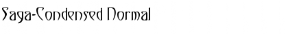 Saga-Condensed Normal Font