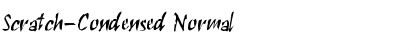 Scratch-Condensed Font