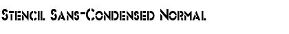 Stencil Sans-Condensed Normal Font