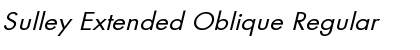 Sulley Extended Oblique Regular Font