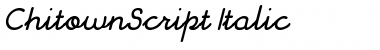 ChitownScript Italic Font