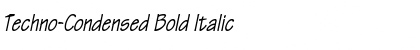 Techno-Condensed Bold Italic
