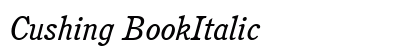 Cushing BookItalic Preview