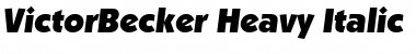 VictorBecker-Heavy Italic Font