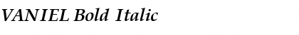 VANIEL Bold Italic Font