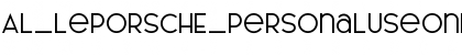 AL_LePORSCHE_PersonalUseOnly Regular Font