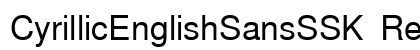 CyrillicEnglishSansSSK Regular Preview