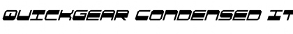 QuickGear Condensed Italic Condensed Italic Font