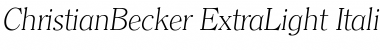 Download ChristianBecker-ExtraLight Font