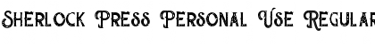 Download Sherlock Press Personal Use Font