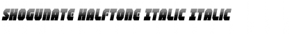 Shogunate Halftone Italic Font