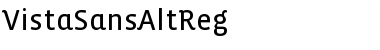 VistaSansAltReg Regular Font
