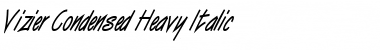 Vizier Condensed Heavy Italic Font