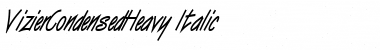 VizierCondensedHeavy Italic Font